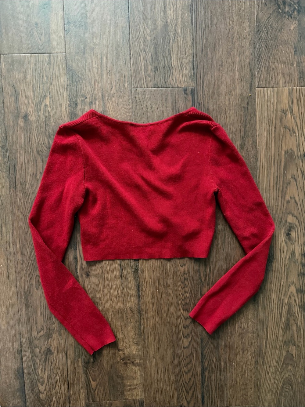 Brandy Melville Red Button-Down Cardigan - Picture 2 of 4